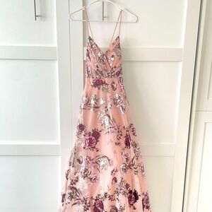 City Studio Pink Floral Maxi Dress